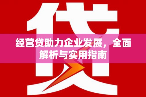 鹰潭经营贷助力企业发展，全面解析与实用指南