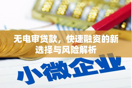 鹰潭无电审贷款，快速融资的新选择与风险解析