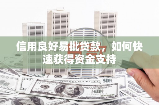 鹰潭信用良好易批贷款，如何快速获得资金支持