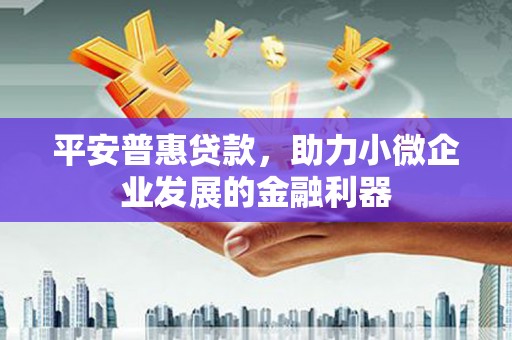 鹰潭平安普惠贷款，助力小微企业发展的金融利器