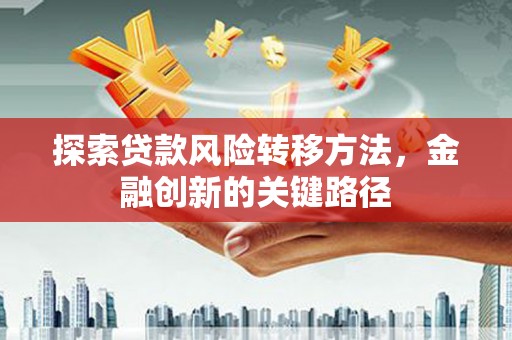 鹰潭探索贷款风险转移方法，金融创新的关键路径